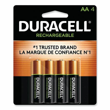 Duracell Rechargeable StayCharged NiMH Batteries, AA, PK4 DX1500B4N